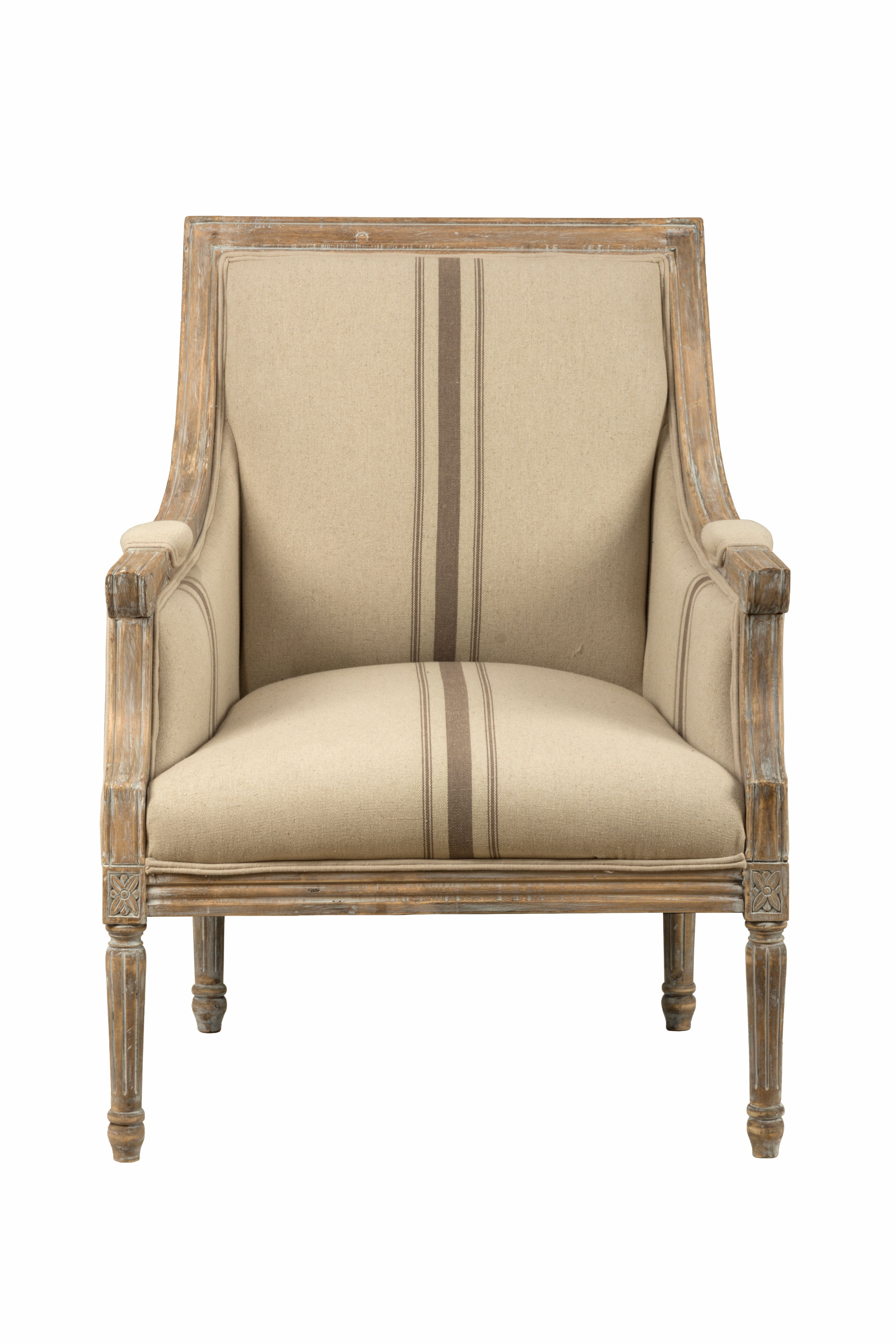 Mckenna taupe stripe accent shop chair